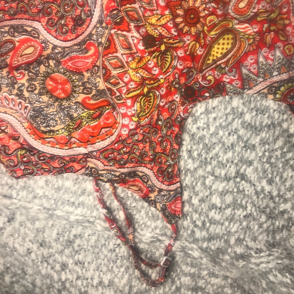 Bright Patterned Crop Tank - Picture 2 of 3